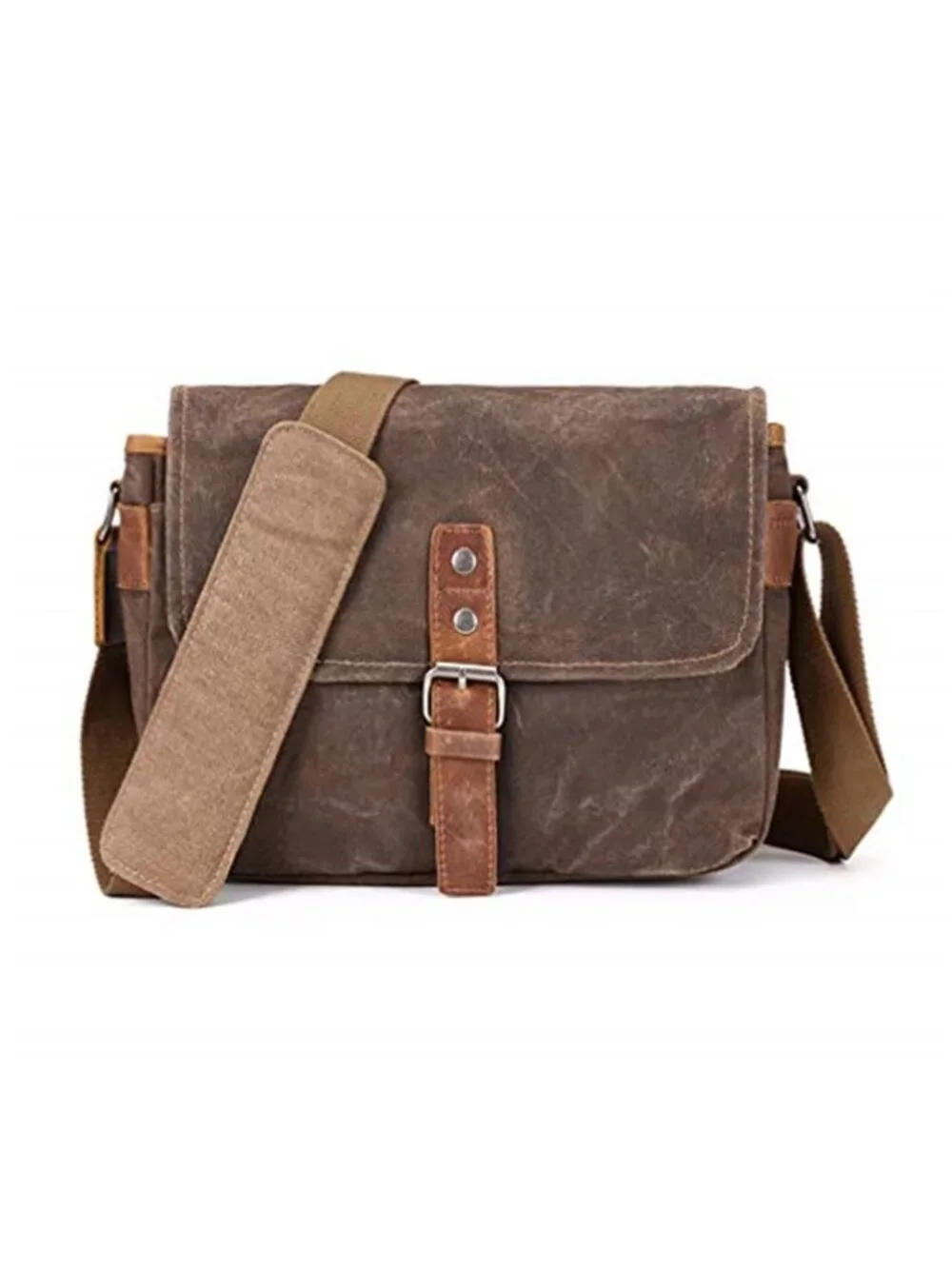 Men's SLR Camera Bag Waterproof Wax Canvas Bag Vintage Camera Case Messenger Bag